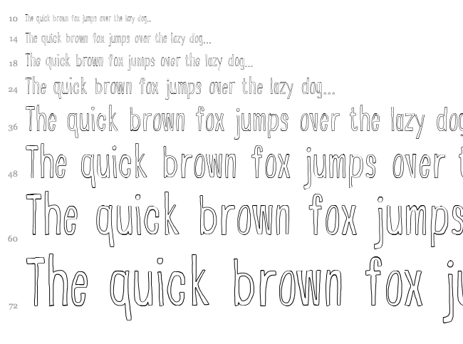 Cranberry Bog font waterfall
